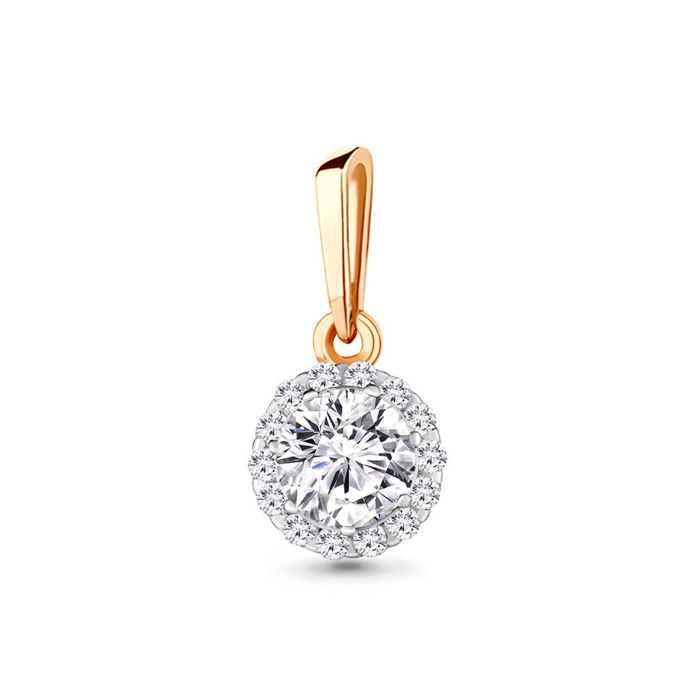 Подвеска декоративная Aquamarine, красное золото 585 проба, вставка фианит (Aquamarine, Россия)