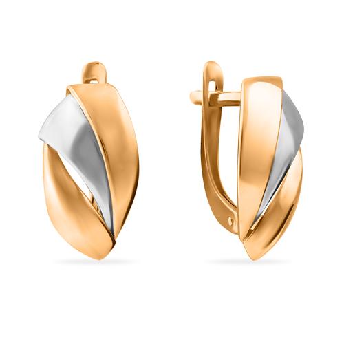 Серьги с английским замком SANIS, красное золото 585 проба (SANIS, Россия)