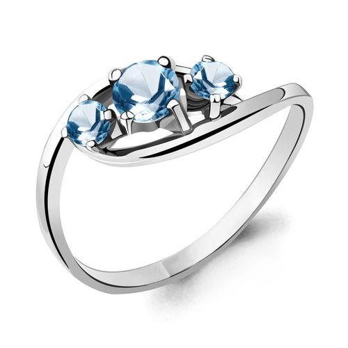 Кольцо декоративное Aquamarine,  серебро 925 проба, вставка топаз (Aquamarine, Россия)