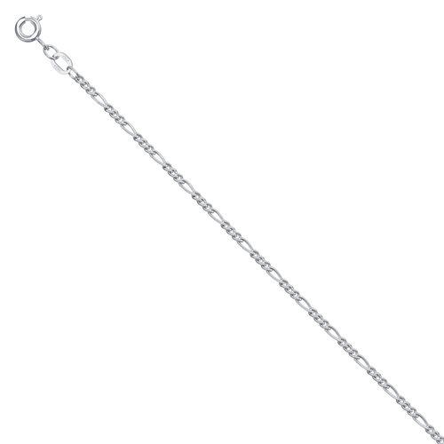 Браслет классический Красцветмет, плетение "Фигаро",  серебро 925 проба