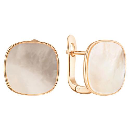 Серьги с английским замком JUVEDEL,  серебро 925 проба, вставка перламутр (JUVEDEL, Россия)