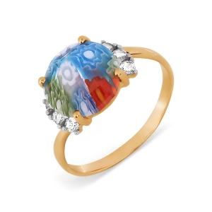 Кольцо декоративное Karatov,  золото 585 проба, вставка фианит (Karatov, Россия)