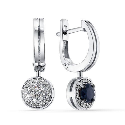 Серьги трансформеры Era Jewellery,  золото 585 проба, вставка бриллиант (Era Jewellery, Россия)