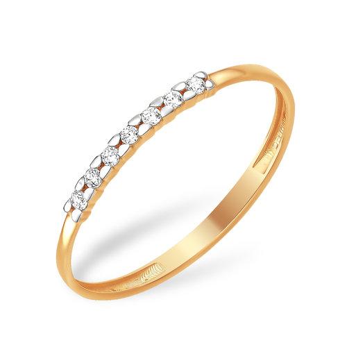 Кольцо дорожка 7 Карат, красное золото 585 проба, вставка фианит (7 Карат, Беларусь)