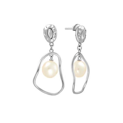 Серьги длинные Fresh Jewellery,  серебро 925 проба, вставка жемчуг (Fresh Jewellery, Россия)