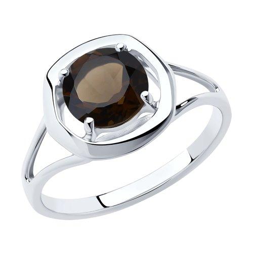 Кольцо декоративное Diamant,  серебро 925 проба, вставка раухтопаз (Diamant, Россия)