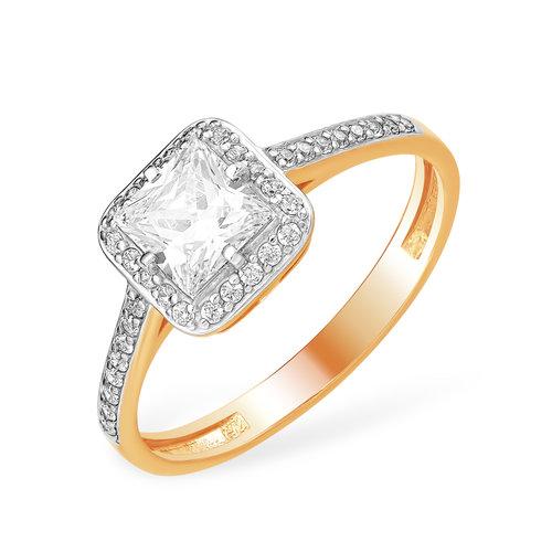 Кольцо помолвочное 7 Карат, красное золото 585 проба, вставка фианит (7 Карат, Беларусь)