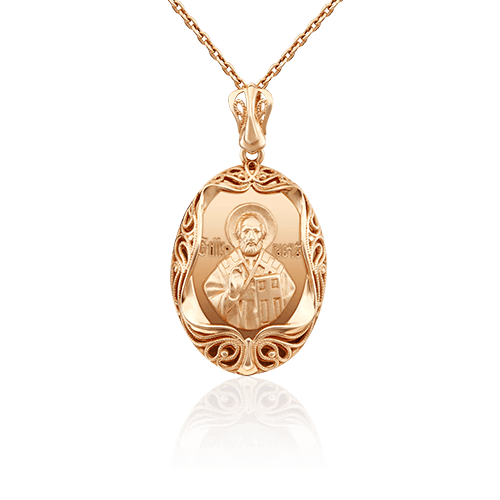 Подвеска религиозная Platina Jewellery, красное золото 585 проба