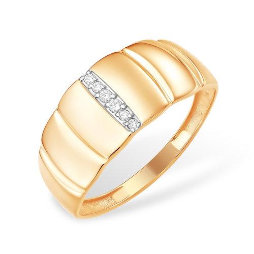 Кольцо декоративное 7 Карат, красное золото 585 проба, вставка фианит (7 Карат, Беларусь)