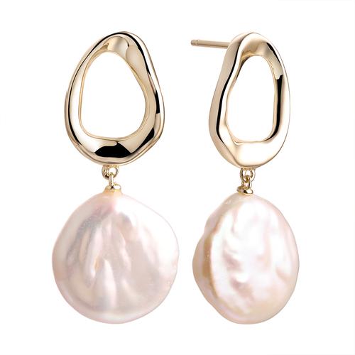 Серьги длинные Fresh Jewellery,  серебро 925 проба, вставка жемчуг (Fresh Jewellery, Россия)