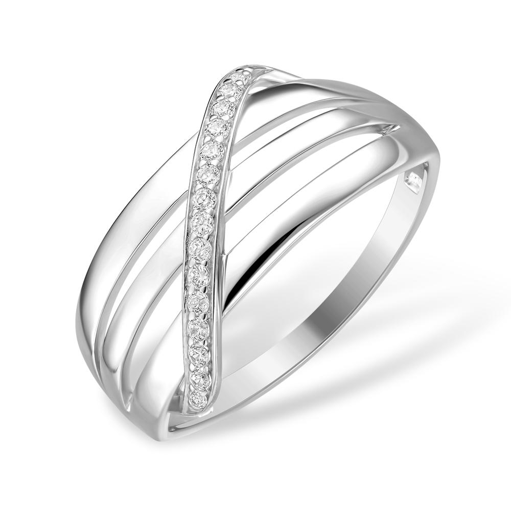 Кольцо декоративное 7 Карат, белое серебро 925 проба, вставка фианит (7 Карат, Беларусь)