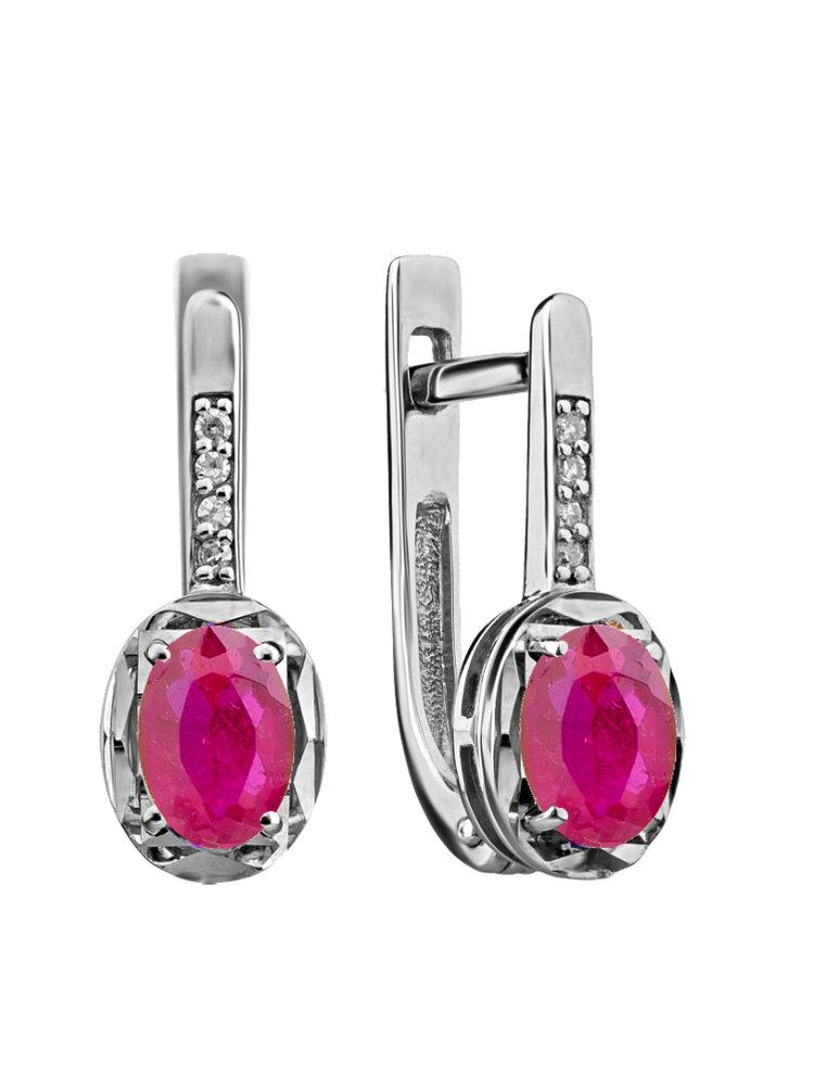 Серьги с английским замком,  серебро 925 проба (Россия)