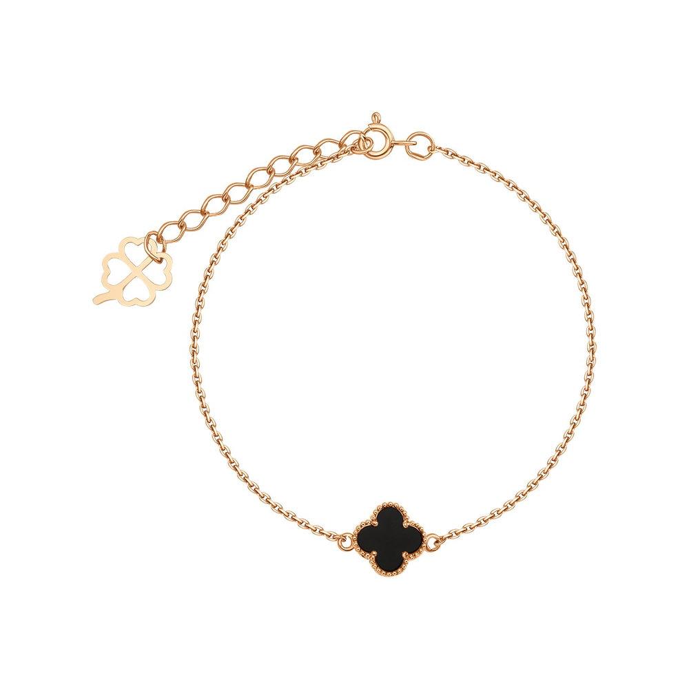 Браслет декоративный TALANT, красное золото 585 проба, вставка оникс