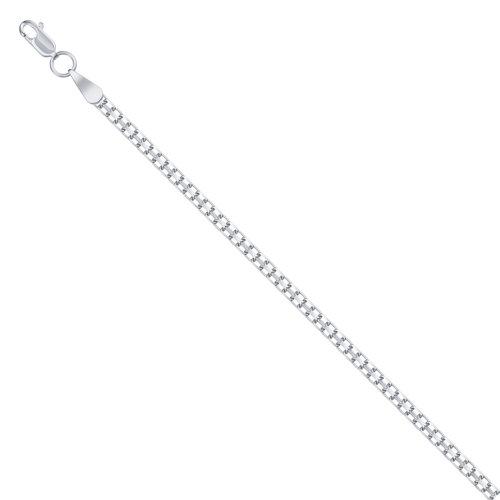 Браслет классический Красцветмет, плетение "Бисмарк машинный",  серебро 925 проба