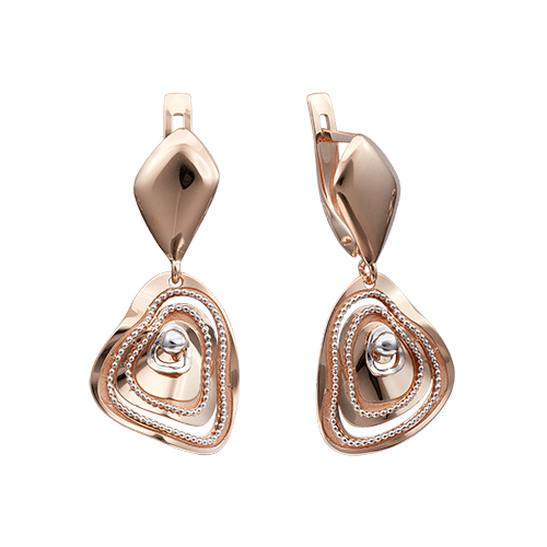 Серьги длинные Platina Jewelry, красное золото 585 проба (Platina Jewelry, Россия)