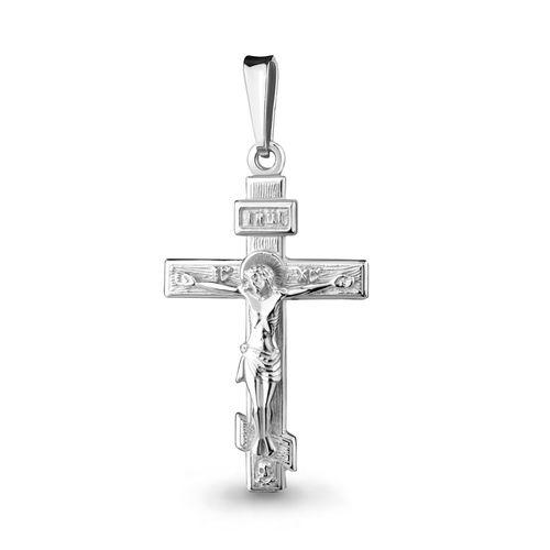 Подвеска крестик Aquamarine,  серебро 925 проба