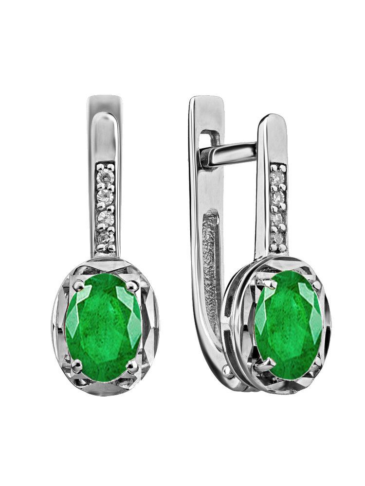 Серьги с английским замком,  серебро 925 проба (Россия)