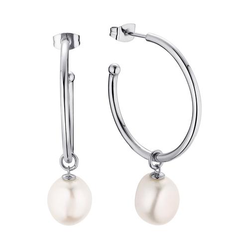 Серьги пусеты Fresh Jewellery,  серебро 925 проба, вставка жемчуг
