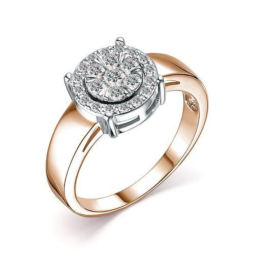 Кольцо декоративное Bellissima, красное золото 585 проба, вставка бриллиант (Bellissima, Россия)