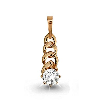 Подвеска декоративная Aquamarine,  золото 585 проба, вставка фианит (Aquamarine, Россия)