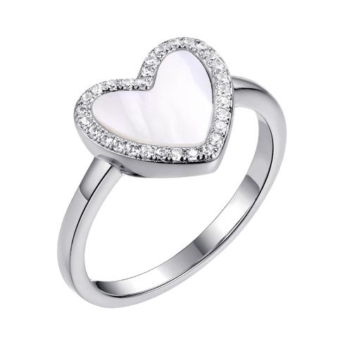 Кольцо декоративное Fresh Jewellery, белое серебро 925 проба, вставка перламутр (Fresh Jewellery, Россия)