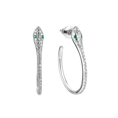 Серьги пусеты Fresh Jewellery, белое серебро 925 проба, вставка нанокристалл