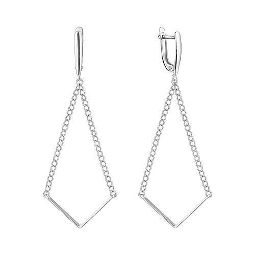 Серьги длинные TALANT,  серебро 925 проба