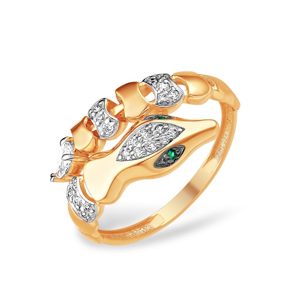 Кольцо декоративное 7 Карат, красное золото 585 проба, вставка фианит (7 Карат, Беларусь)