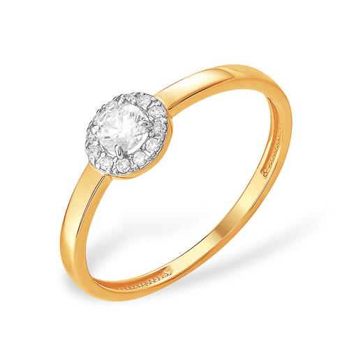 Кольцо помолвочное 7 Карат, красное золото 585 проба, вставка фианит (7 Карат, Беларусь)