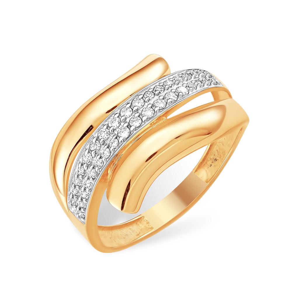 Кольцо декоративное 7 Карат, красное золото 585 проба, вставка фианит (7 Карат, Беларусь)