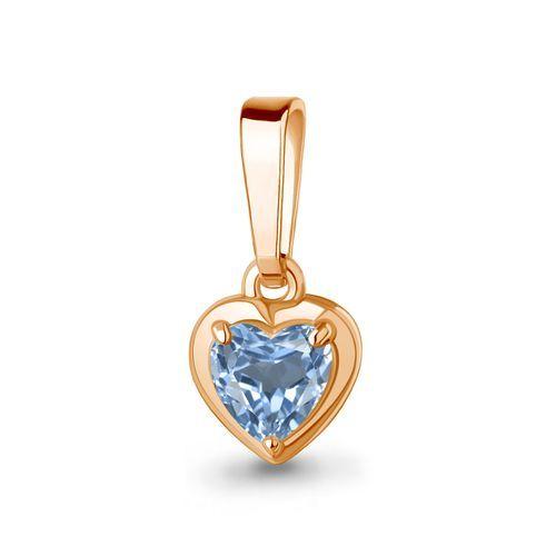 Подвеска декоративная Aquamarine, красное золото 585 проба, вставка топаз (Aquamarine, Россия)