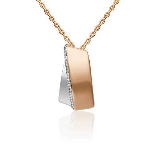 Подвеска декоративная Platina Jewellery, красное золото 585 проба, вставка фианит