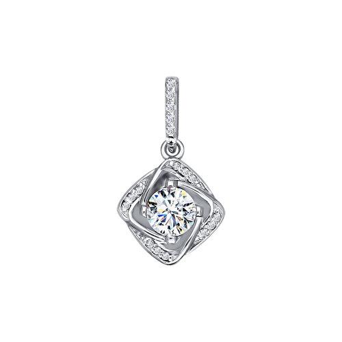 Подвеска декоративная Sokolov и Diamant, белое золото 585 проба, вставка фианит (Sokolov и Diamant, Россия)