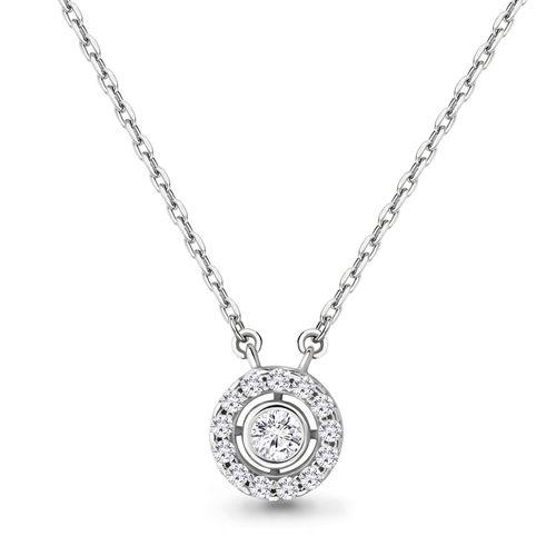 Колье Aquamarine,  серебро 925 проба, вставка фианит