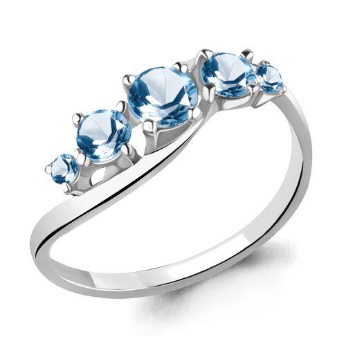 Кольцо декоративное Aquamarine,  серебро 925 проба, вставка топаз (Aquamarine, Россия)