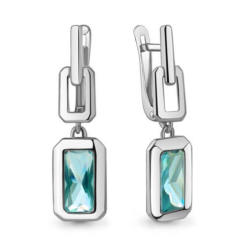 Серьги длинные Aquamarine,  серебро 925 проба (Aquamarine, Россия)