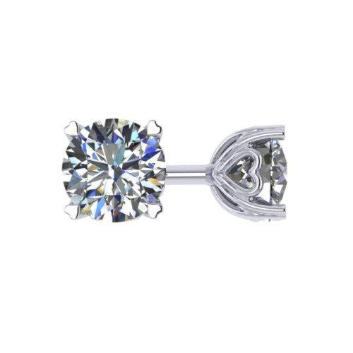 Серьги пусеты,  серебро 925 проба, вставка фианит (Россия)