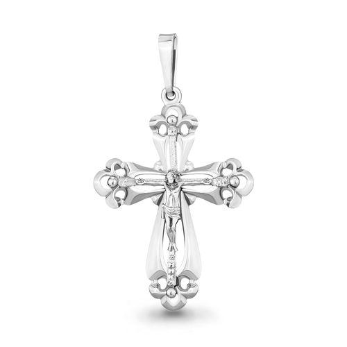 Подвеска крестик Aquamarine,  серебро 925 проба (Aquamarine, Россия)