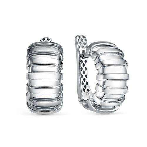 Серьги с английским замком DELTA,  серебро 925 проба (DELTA, Россия)