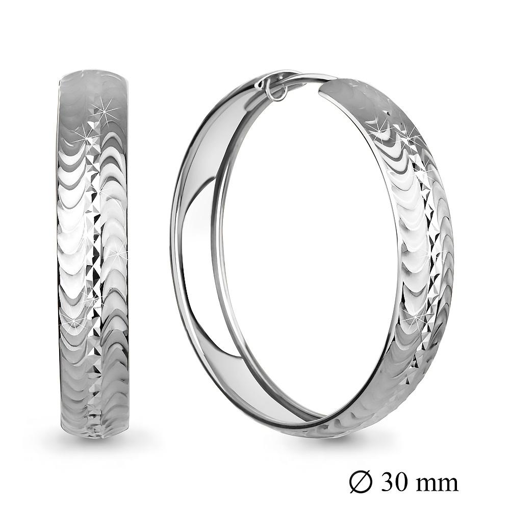 Серьги конго Aquamarine,  серебро 925 проба (Aquamarine, Россия)