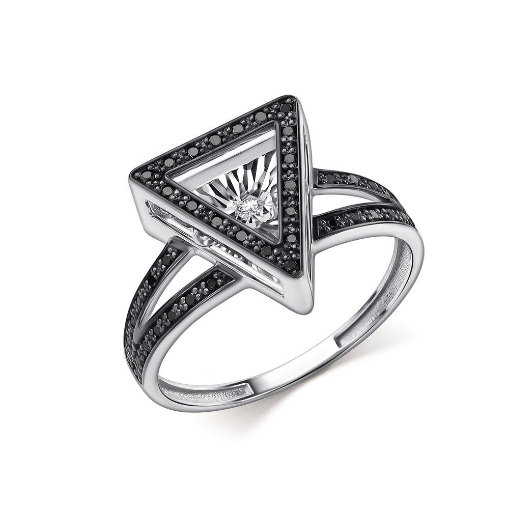 Кольцо декоративное Grigoriev, белое золото 585 проба, вставка бриллиант