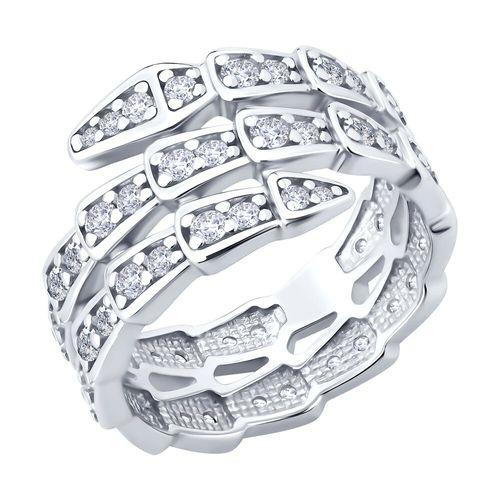 Кольцо декоративное Diamant,  серебро 925 проба, вставка фианит (Diamant, Россия)