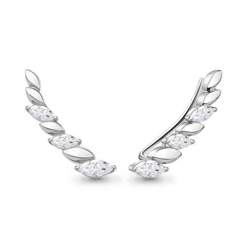 Серьги каффы Aquamarine,  серебро 925 проба, вставка фианит (Aquamarine, Россия)