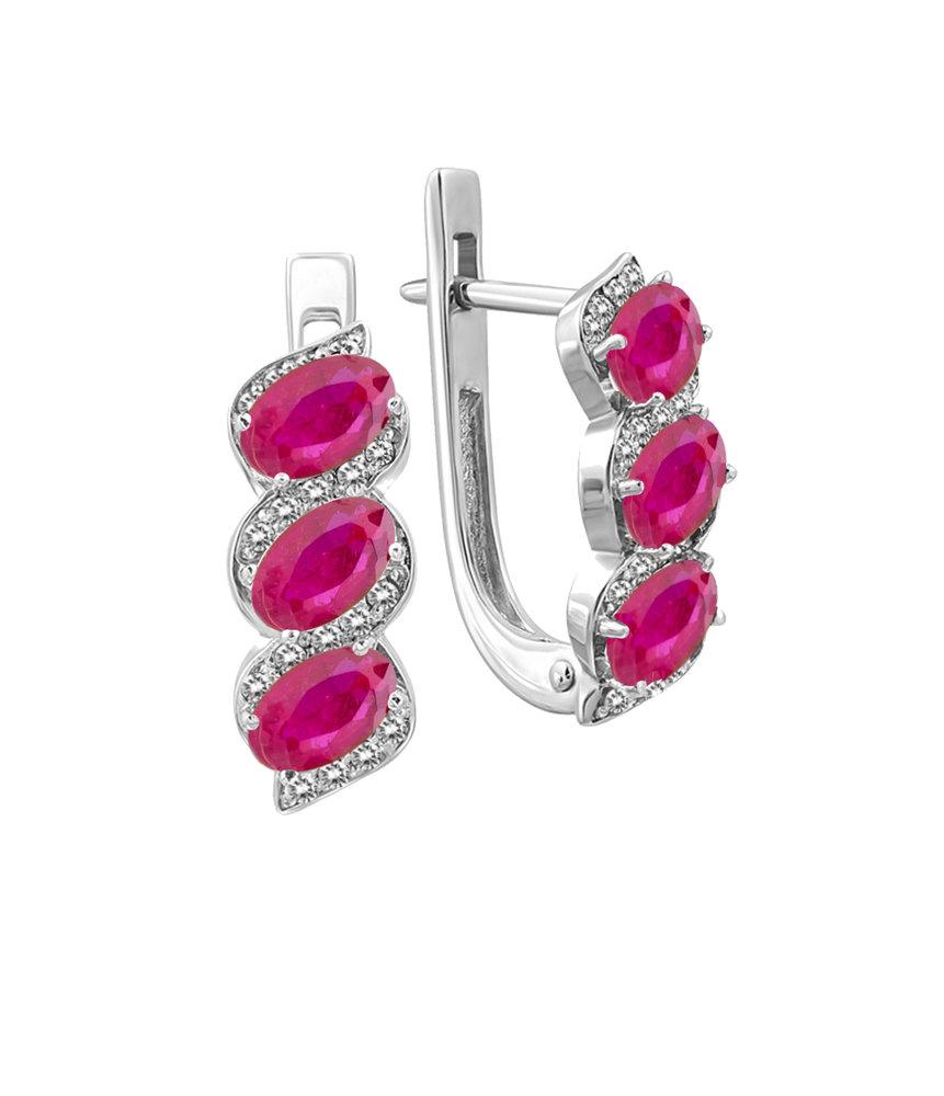 Серьги с английским замком,  серебро 925 проба (Россия)