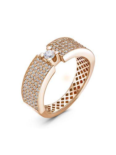 Кольцо помолвочное Berger, красное золото 585 проба, вставка фианит (Berger, Россия) — от 1644.99 руб. в сети магазинов 7 карат забронировать в магазине Кольцо помолвочное Berger, красное золото 585 проба, вставка фианит