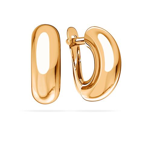 Серьги с английским замком SANIS, красное золото 585 проба (SANIS, Россия)