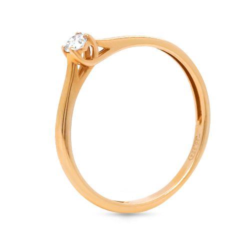 Кольцо помолвочное 7 Карат, красное золото 585 проба, вставка бриллиант (7 Карат, Беларусь)