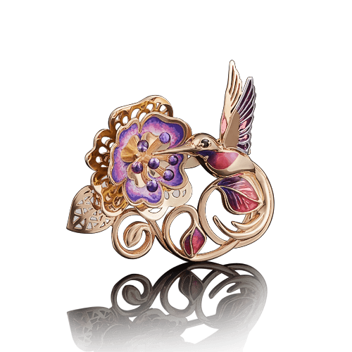 Брошь Platina Jewelry,  золото 585 проба