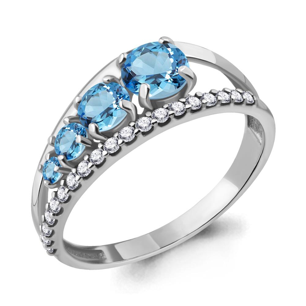Кольцо декоративное Aquamarine,  серебро 925 проба, вставка фианит (Aquamarine, Россия)