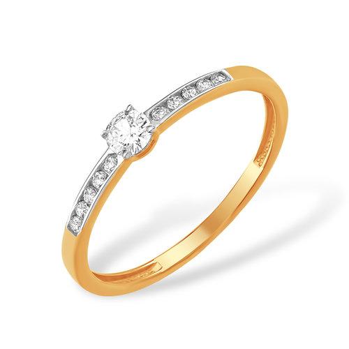 Кольцо помолвочное 7 Карат, красное золото 585 проба, вставка фианит (7 Карат, Беларусь)